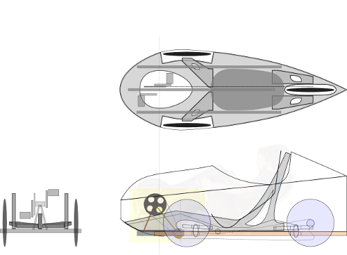 vue chassis + carénage